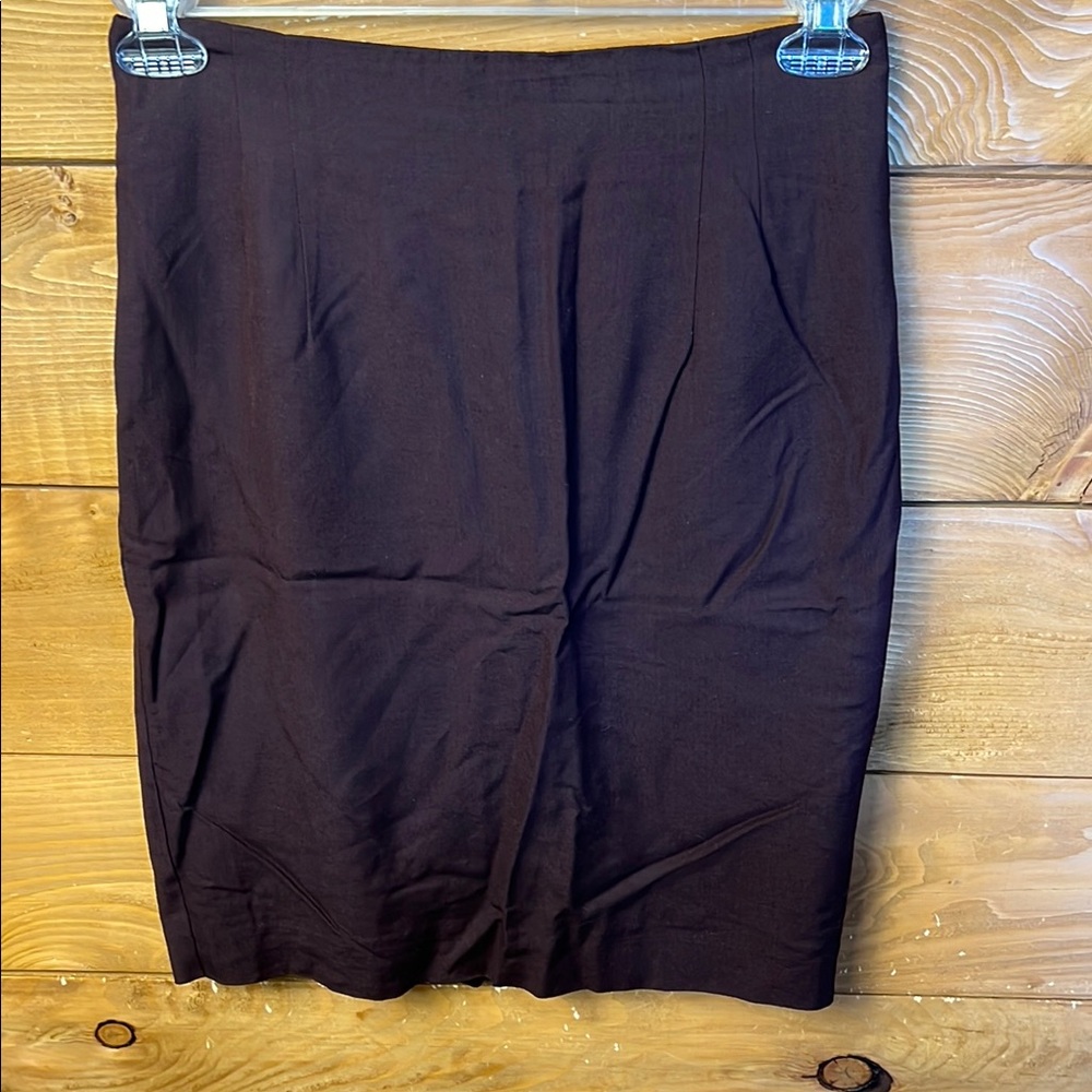Rena Rowan Women’s Dark Maroon Pencil Skirt 8 Knee-Length Work Business Casual